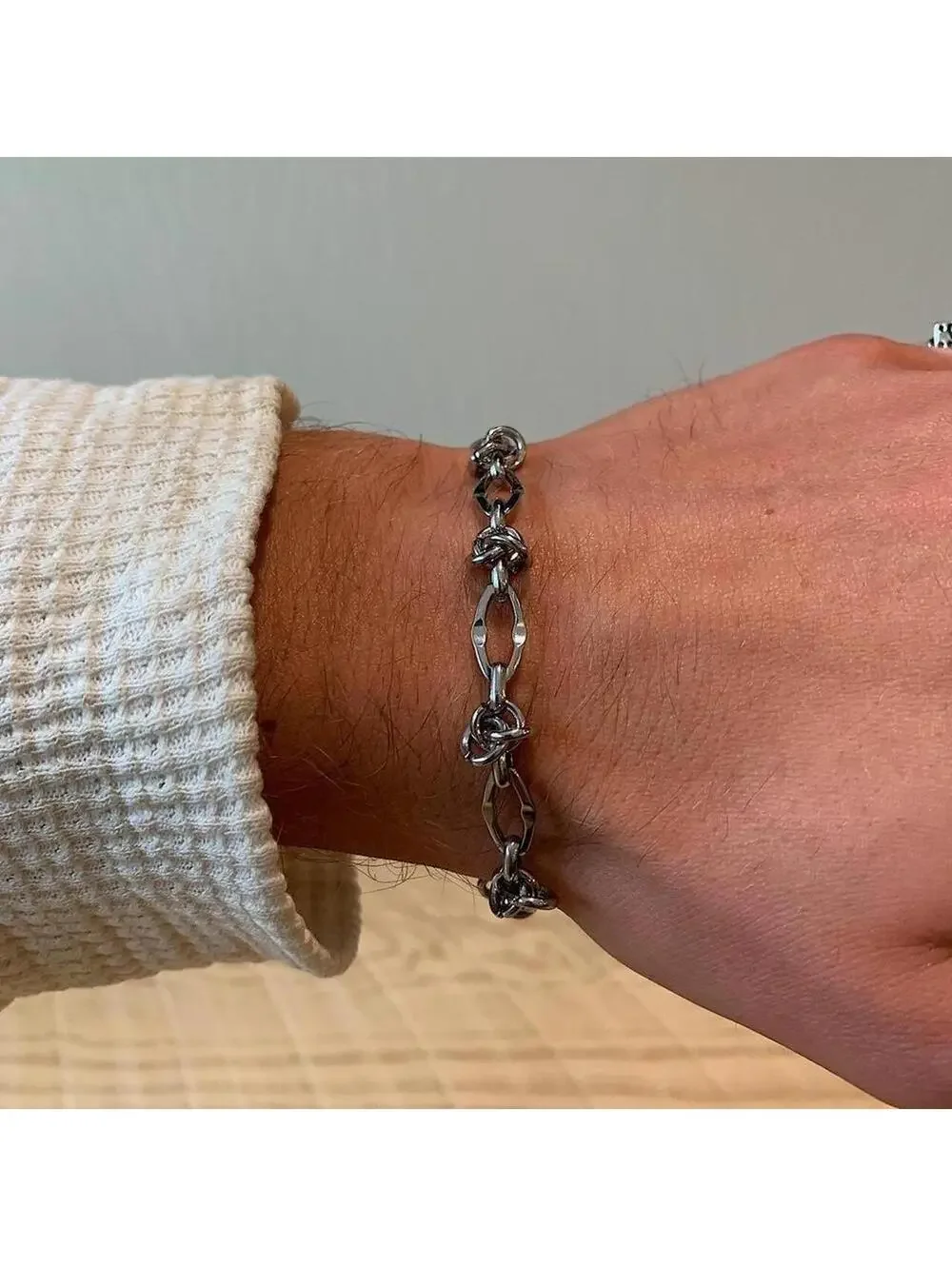 Grunge Cyber Futuristic Silver Bracelet